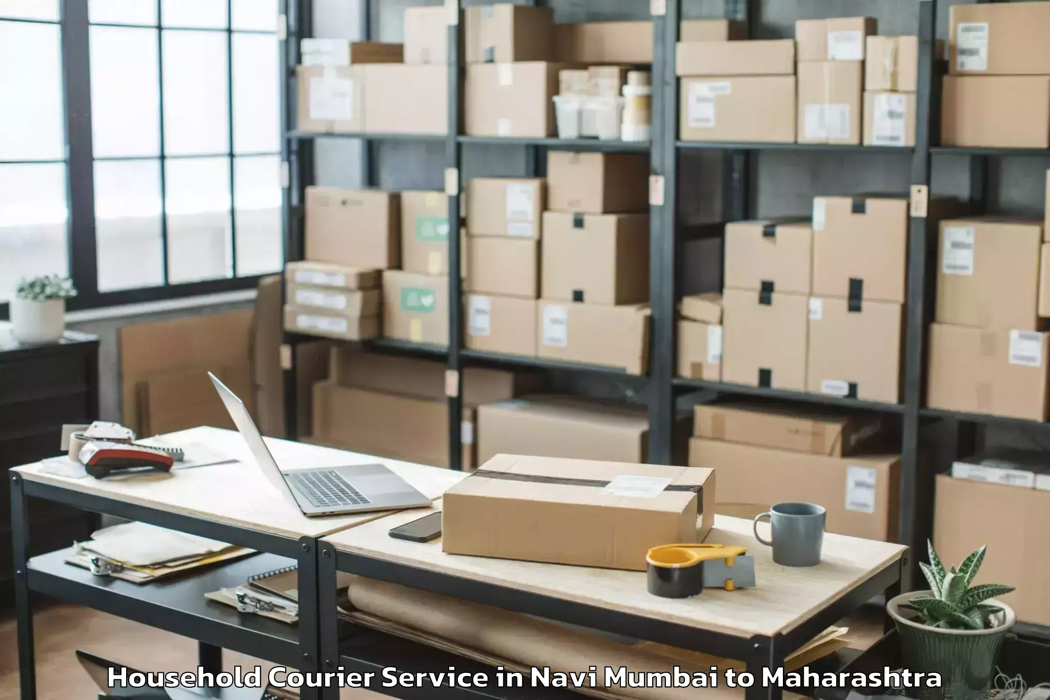 Top Navi Mumbai to Murtajapur Household Courier Available